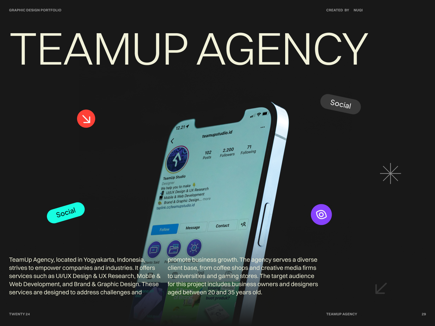 TeamUp Agency design work 1